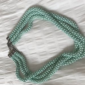 Teal turquoise necklace